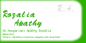 rozalia apathy business card