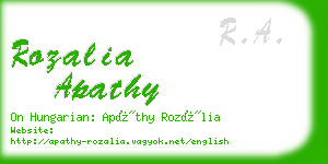 rozalia apathy business card